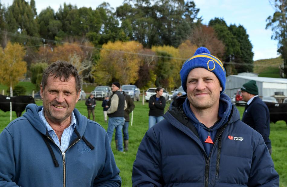 Roger Landels and Lachlan Landels, both of Kuriwao.