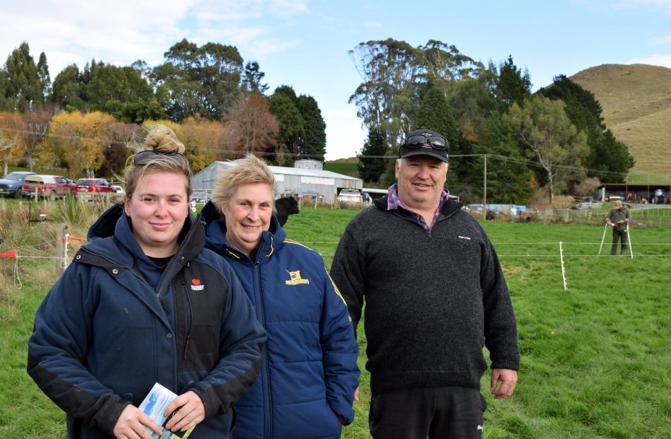 Zoe, Tracey and Andrew King, all of Dipton.