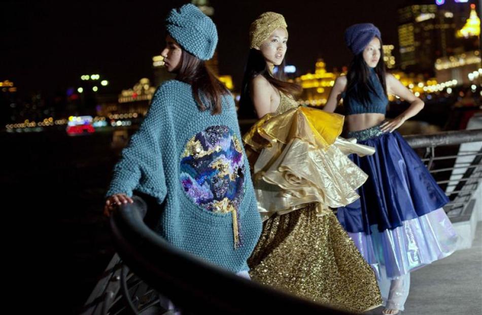 A balcony at night shows Hannah Louise Heslop's designs to best effect.