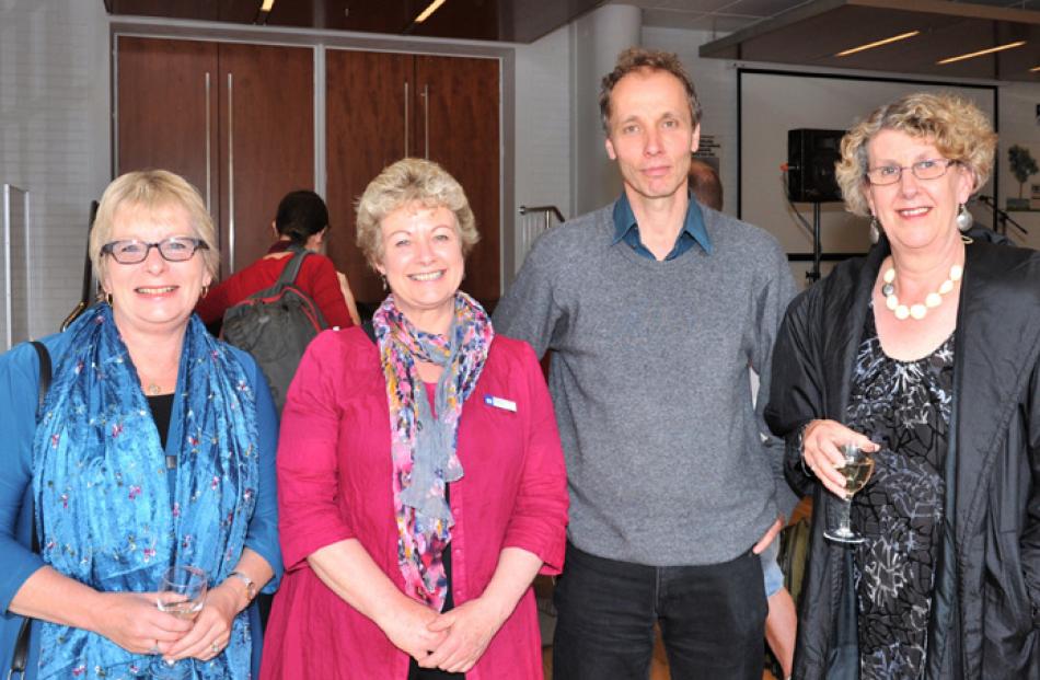 Bev Prout, of Christchurch, publisher Rachel Scott, of Dunedin, Nicky Hager, of Wellington and...