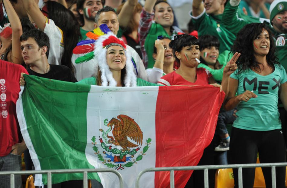 Mexico fans during the game.