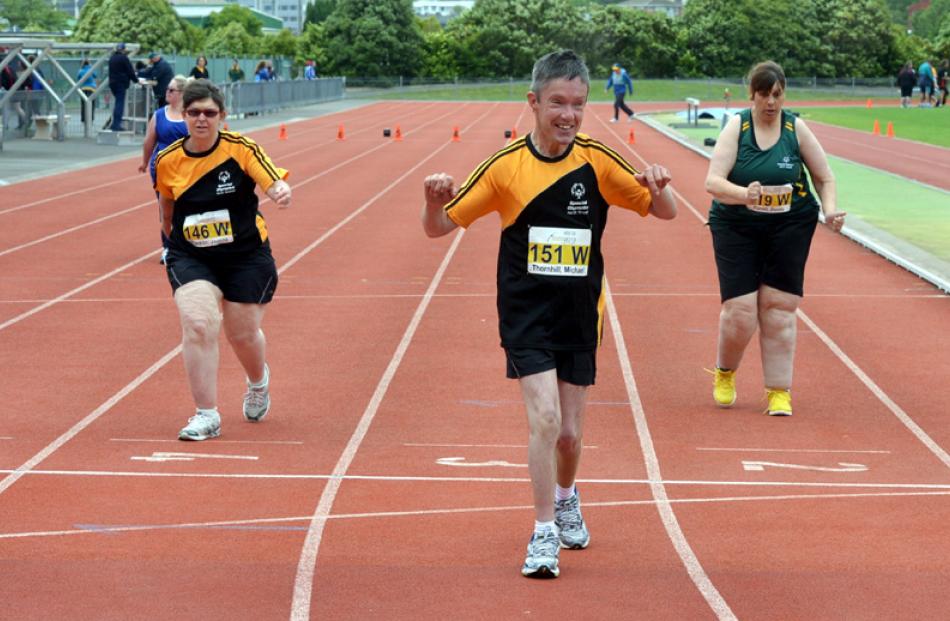 Michael Thornhill wins the 50m walk.