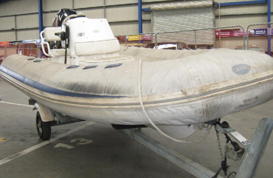 One of three inflatable boats, paid $109,867, sold for $35,800.