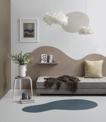 Get creative with calming colours by using them against a neutral backdrop to make shapes that...