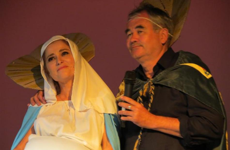 Charlotte Graf and Mike Legge perform a different kind of Nativity play. Photos by James Beech.