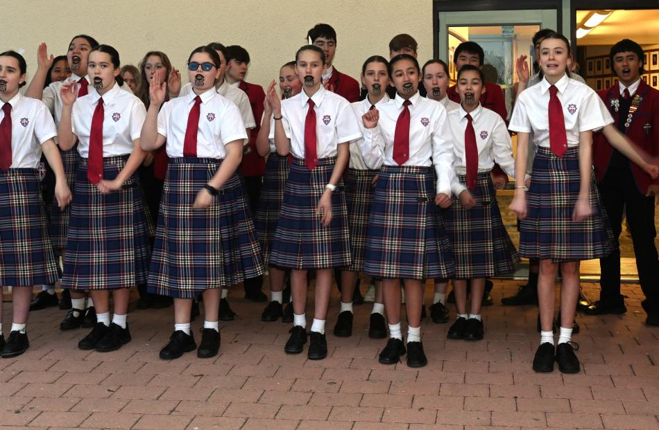 The school’s kapa haka group.