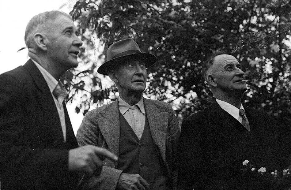 Conscientious objectors William, Archibald, and Donald Baxter, about 1958. Photo supplied.
