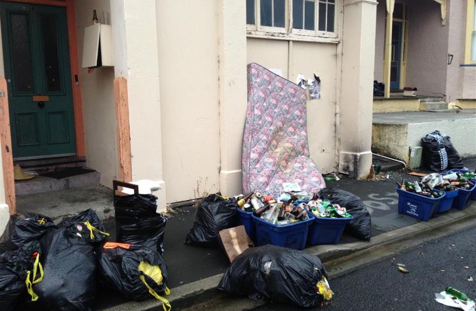 Bags of fun for the clean-up crew - Hyde St.