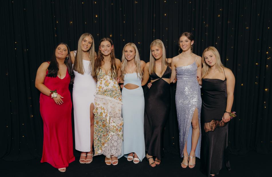 Year 12 pupils Scarlett Manning, Ryah Monaghan, Abby Newell, Mackenzie Galvin, Charly Wood, Tait...