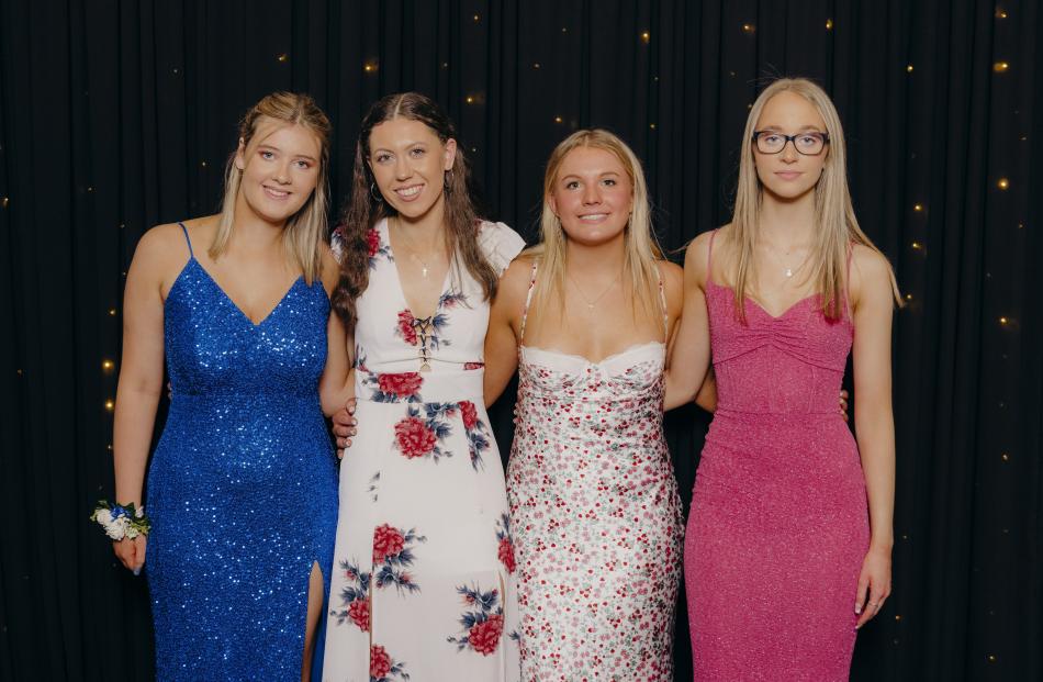 Year 13 pupils Georgia Tomlinson, Chloe Gray, Sammy Gray and Annalise MacDonell.