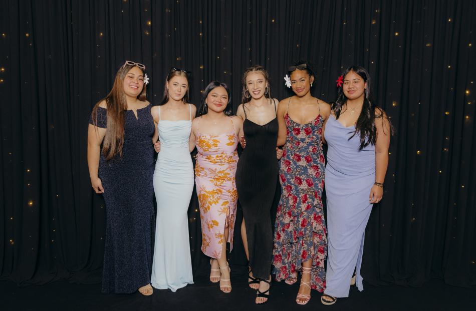 Year 13 pupils Lani Luafitu, Aimee Jenkins, Kirstie Acero, Brooklynn Pokipoki-Harris, Miliame...