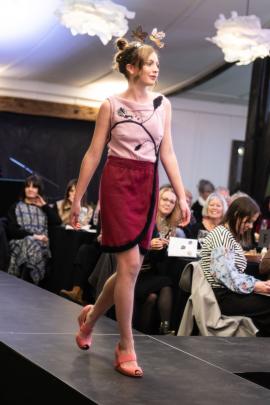 Food for Thought, designed and made by 9-year-old Sophia Hinsen, was her second entry in WoolOn....