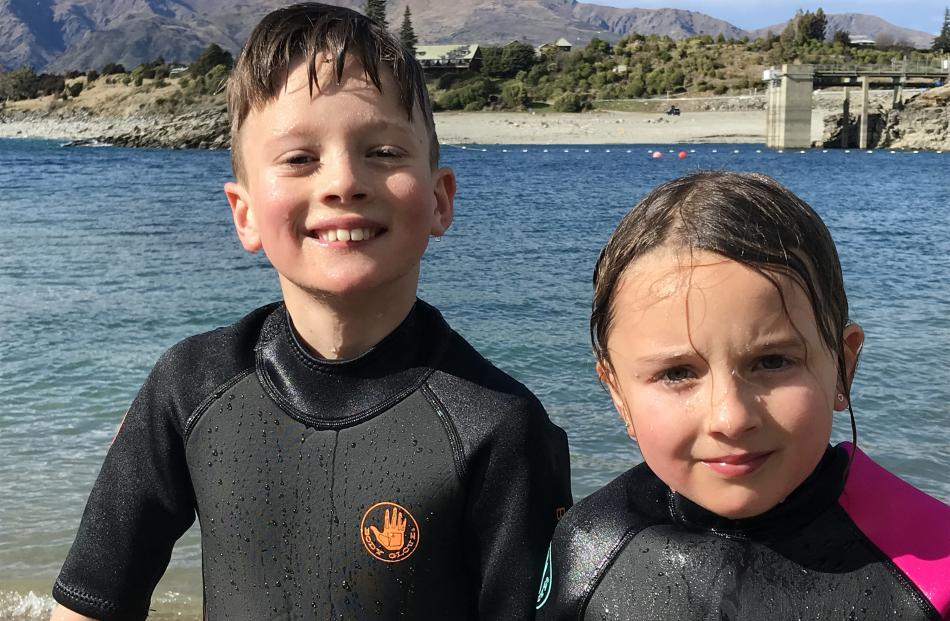 Odin, 9, and Lily, 8, Nicholson, of Lake Hāwea.