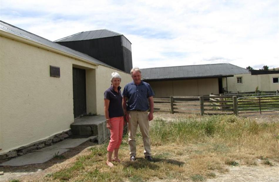 Moutere Station owners Jillian and Tony Jopp with their  NZHPT category one listed cob and mud...