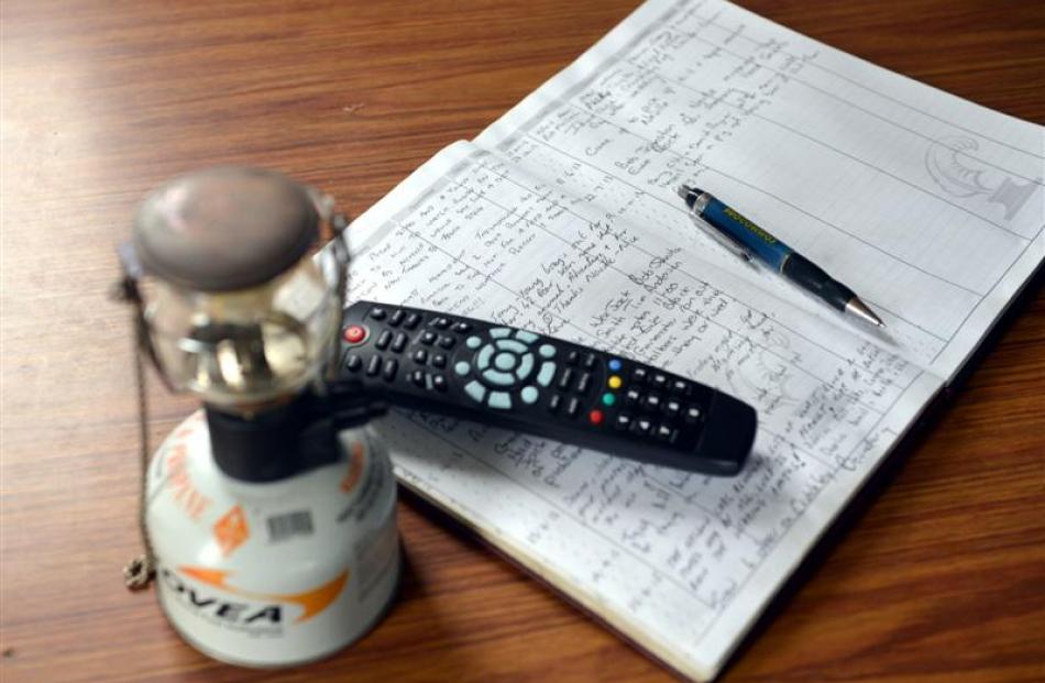 The visitor's book in the hut.