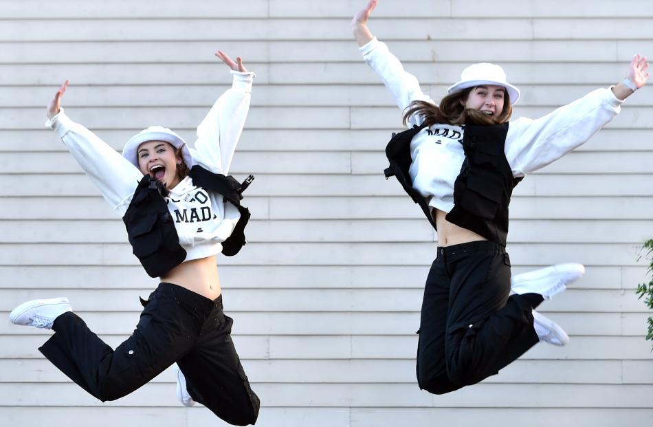 Winners of the Mini Crew Junior Hip Hop, Martha McAuley (left) and Lucy Grant, both 17, of Queen...