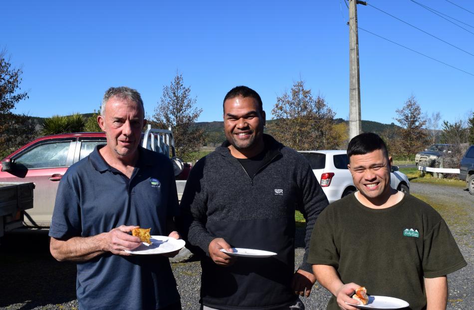 Brian Goodger, of Knapdale, and Randy Bakeua and Tasipau Matang, both of Momona.