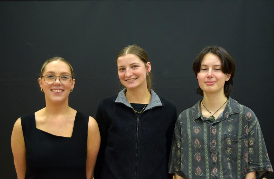 Charlotte Lewis, Caitlin Harley, both of Auckland, and Tamsyn Grainger, of King Country.