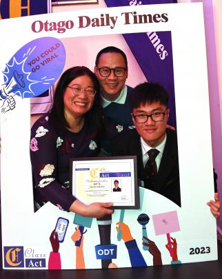 Proud parents Yen Nguyen (left) and Vinh Ta with Logan Park High School pupil and Class Act...