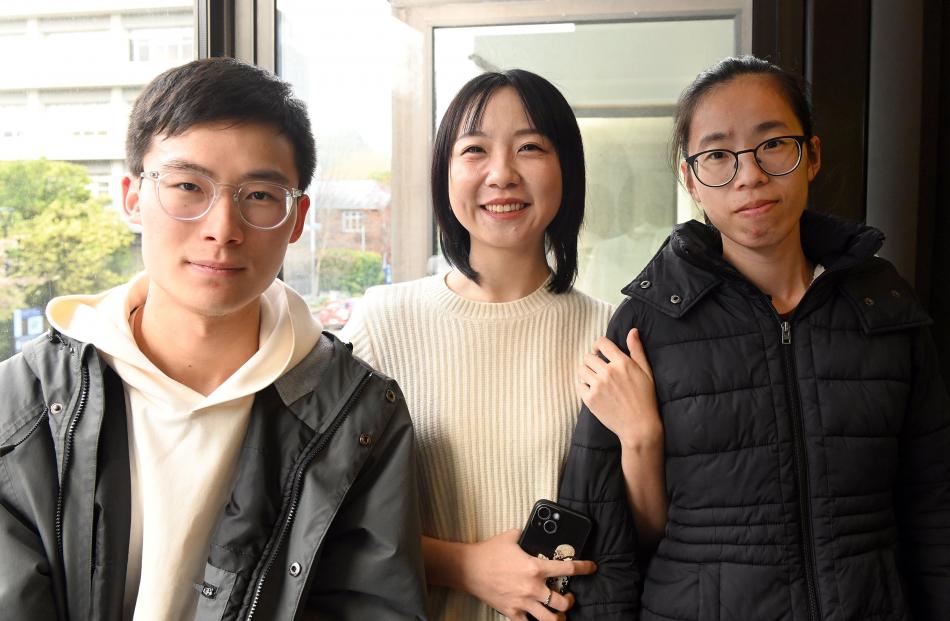Oscar Chen, Zoey Zhang and Luna Lyu, all of Dunedin.