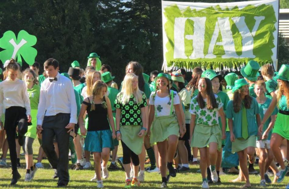 Hay House pupils chanted ''Where do we come from, where, where, where - Hay House, Hay House,...