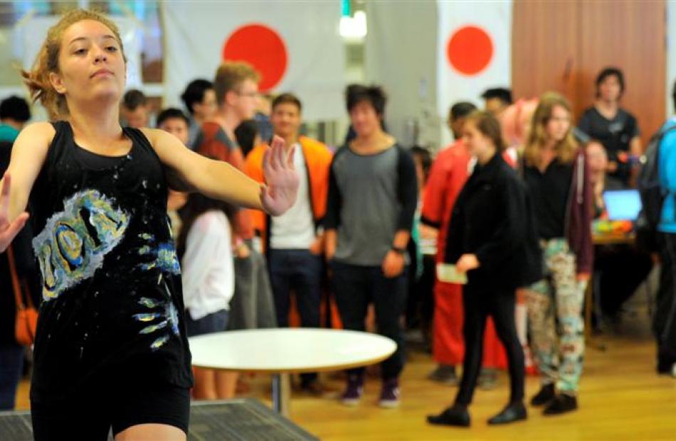 Otago Dance Association member Megan Wilson (18) shows off her dancing skills.