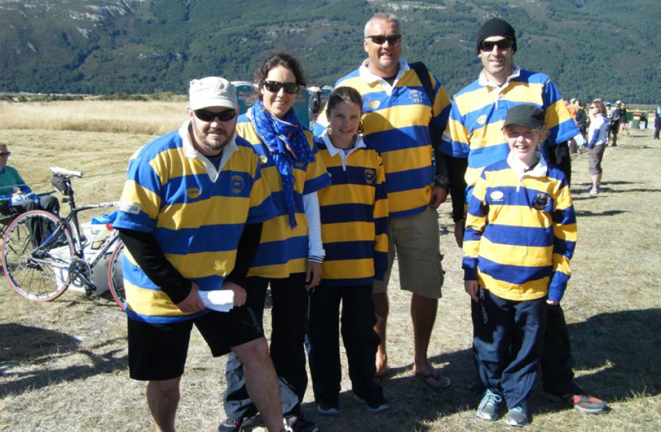 Chris Hawes of Christchurch, Philippa Wilson and Sophie Wilson, both of Dunedin, Geoff Fogarty of...