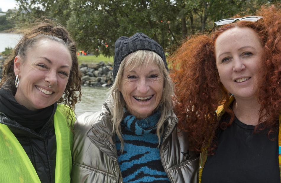 Volunteer helpers Amy Murray, Sue Carr and Zoe Fox.