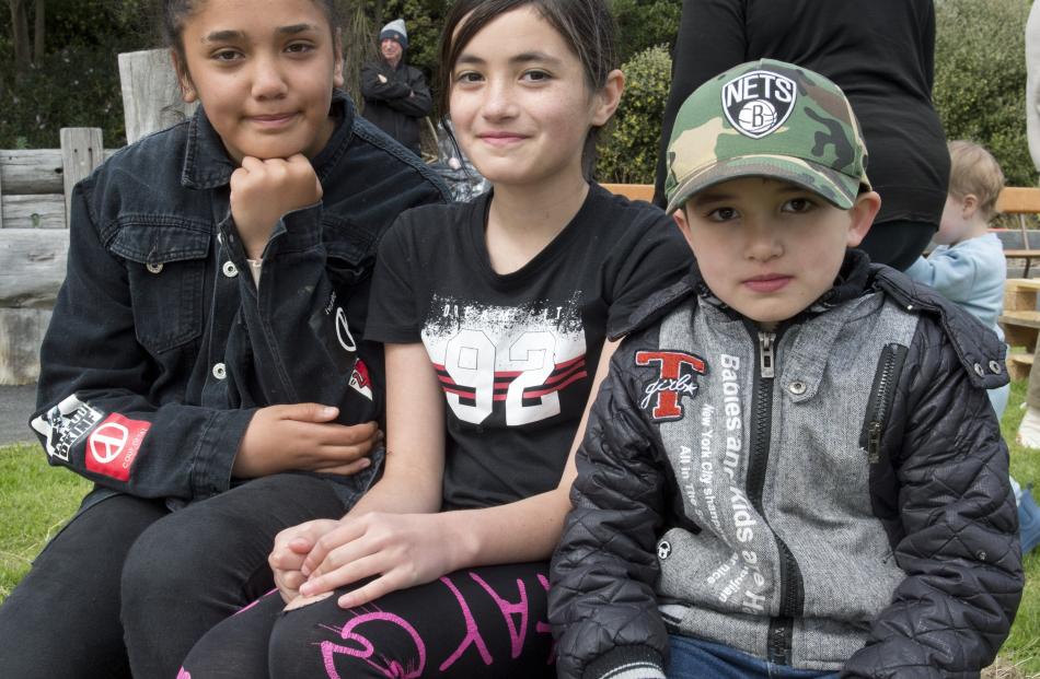 Koriana-Mei Pehi, 11, Summer Andrews, 10, and Tyson Andrews, 7.