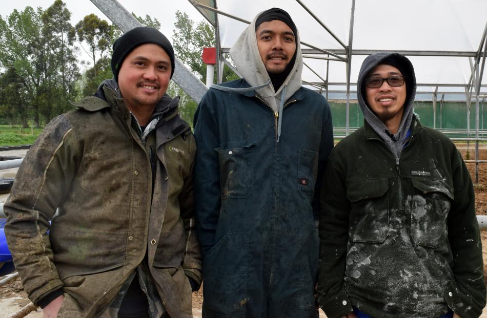 Allyn Capundag, of Mataura, Caiser Villasenor and RJ Rosales, both of Dacre.