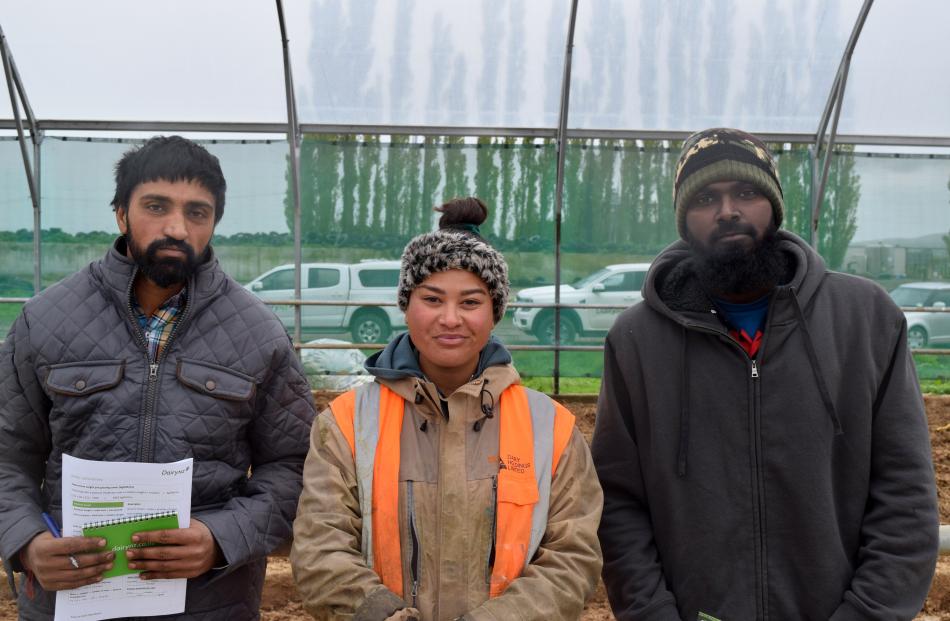 Harsewak Singh, of Riversdale, Nikita Atkinson and Washeem Mohemmed, both of Heriot.