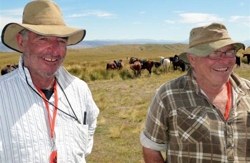 Jim Hore (left) and Dave McAtamney are back on the trail for this year's Otago Goldfields...