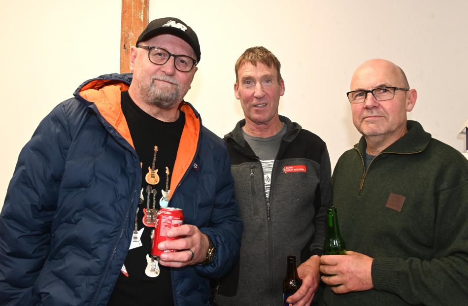 Jon Kwiatkowski and Malcolm Hill, both of Fahey Kwiat Builders, and Mike Stevenson, of STAC...