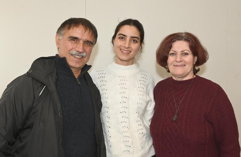 Mitra Mohammadi Darestani, of Oritain, with her parents Jamal Mohammadi Darestani and Fatemeh...