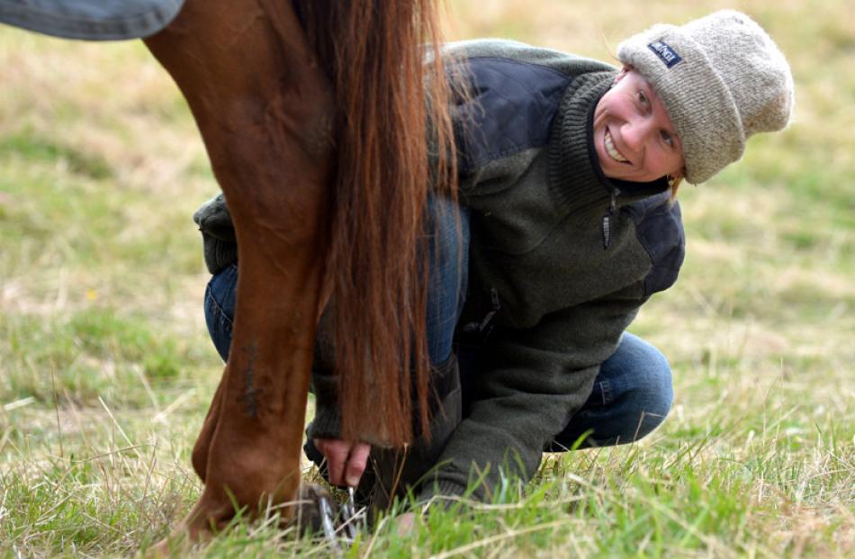 Liz Paton of Pigroot attends to Truly Scrumptious.
