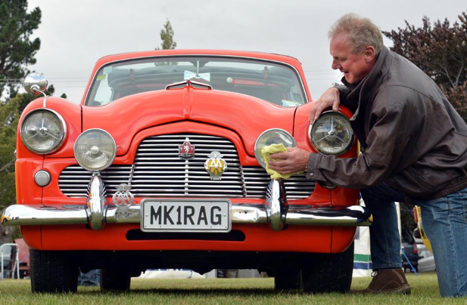 Steve Roy of Dunedin grooms his 1954 Mark 1 Zephyr