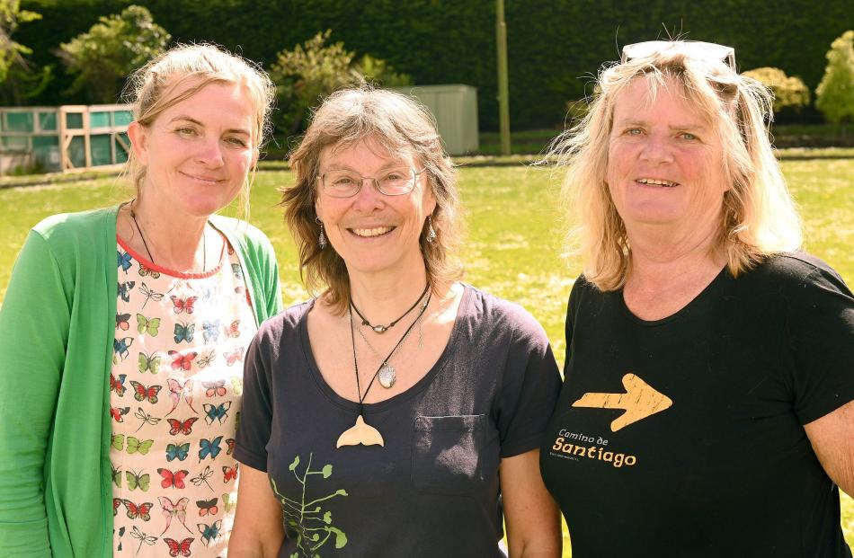 Jacqui Russell, of Waikouaiti School, Jennie Upton from Enviroschools, and Cheryl Neill, of...