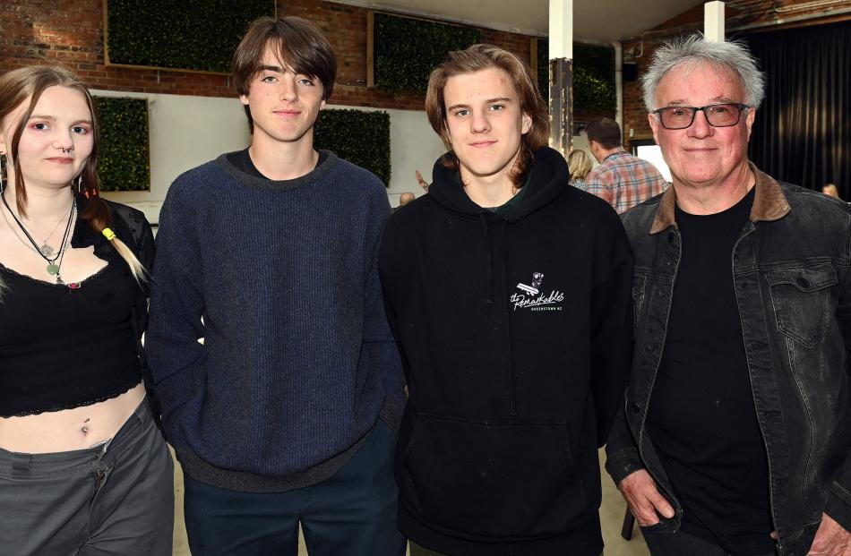 Ashleigh Kibblewhite, 17, Solly Armstrong, 17, Thomas Dixon-Stewart, 18, and his grandfather,...