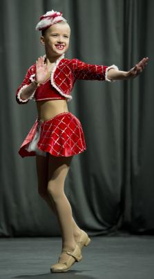 Sia Stevenson, 8, performs a routine in the open tap under 10 solo.