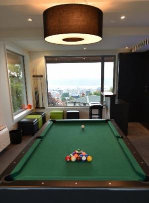 Pool table in the games room.