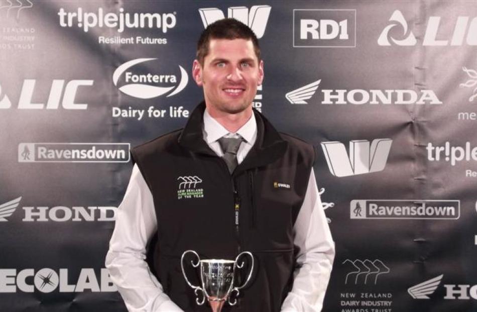 Southland Otago farm manager of the year  Jared Crawford, of Riversdale.