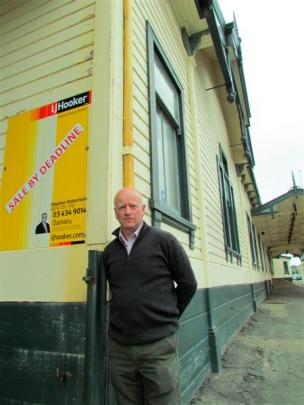 Whitestone Civic Trust chairman Marcus Brown at the Oamaru Railway Station  yesterday.