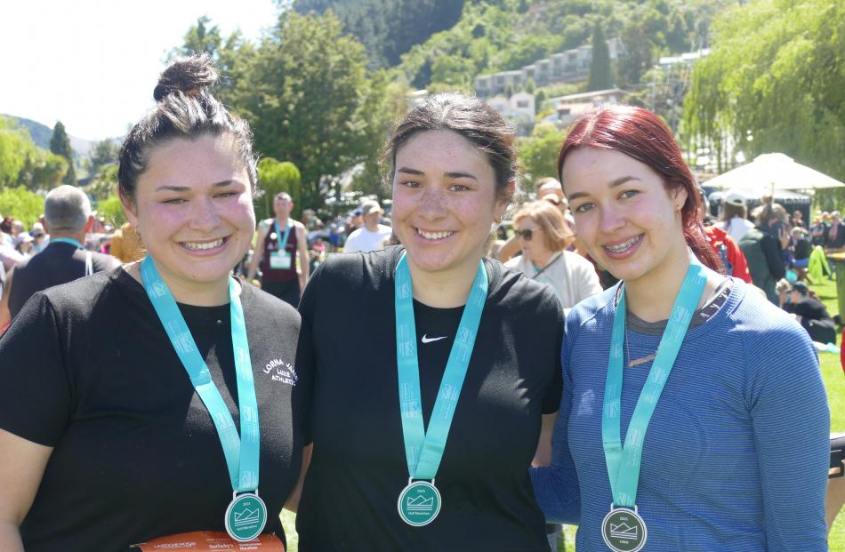 Marcelle Fetolofai, of Christchurch, and Jackie Fetolofai and Emily Knowler, both of Dunedin.