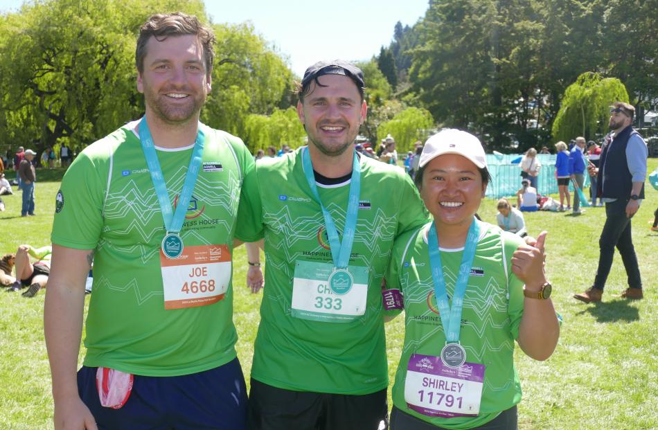 Joe Hare, Alex Charlick and Shirley Yeungh, all of Queenstown.