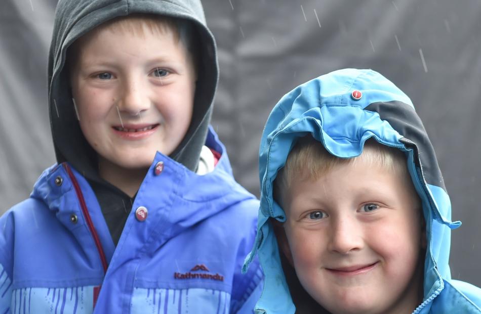 Cooper, 7, and Ashton, 5, Flett, of Outram. PHOTOS: PETER MCINTOSH