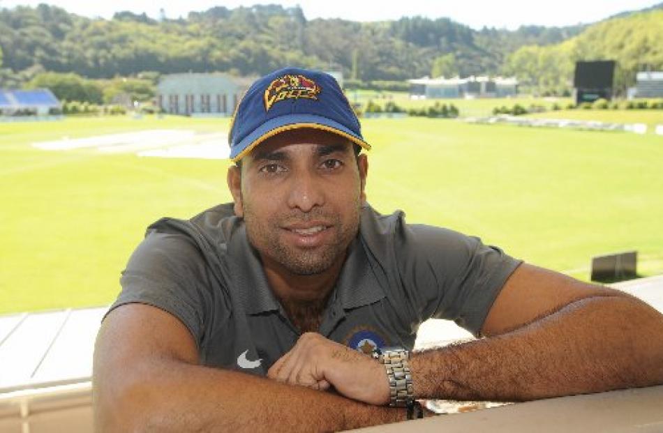 Indian batsman VVS Laxman at the University Oval.