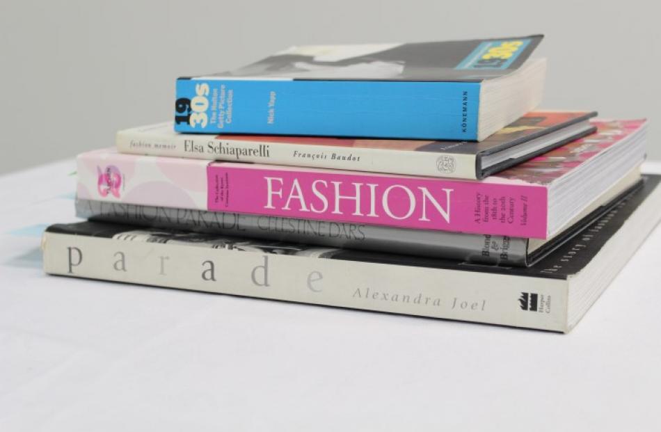 Some of the fashion books the audience were welcome to browse through after the talk.