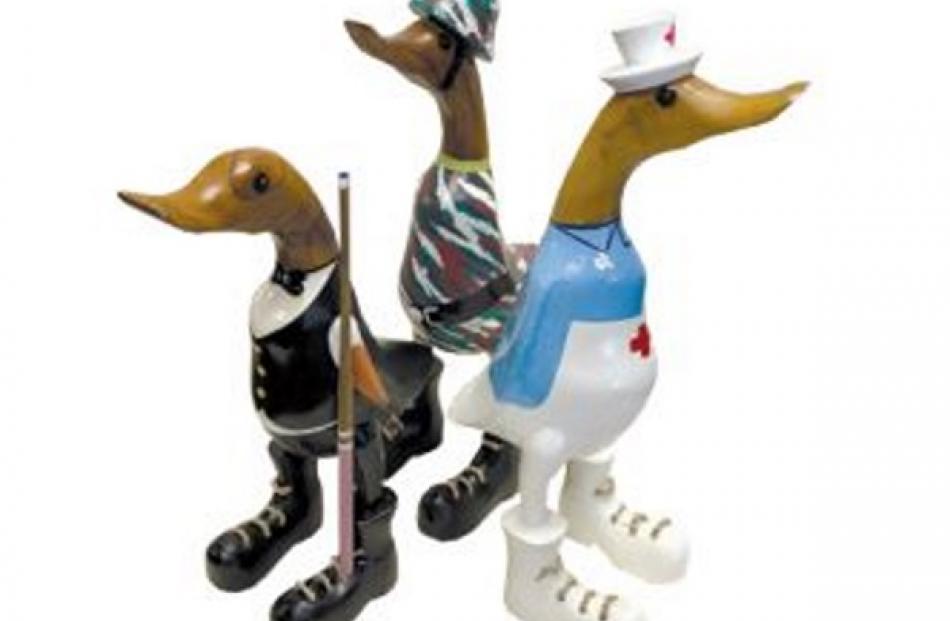 Quirky Duck statues $39 each from Yaks and Yetis