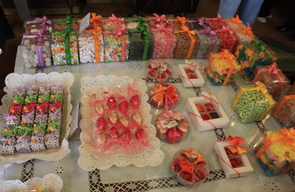 A sweet sampling in the Marchesi pastry and confectionery store.