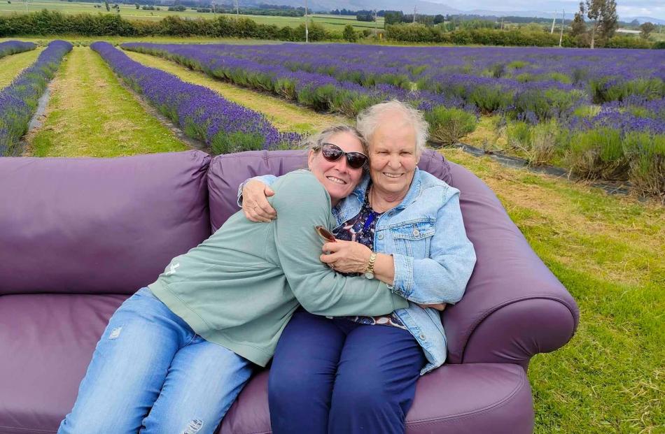 Room for two . . . Sheree Young, of Karitane, and her mum Ngaire Young, of Mosgiel, enjoy the...